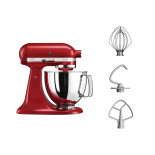 Robot Pétrin 3En1 10 Vitesses Avec Bol En Inox 4.8L 300W Artisan KitchenAid 5KSM125EER – Image 4