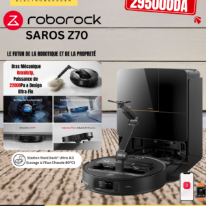 Robot Aspirateur Laveur ROBOROCK Saros Z70 noir 22000p